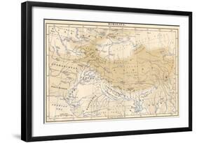 Map of Himalaya Region of Asia, 1870s-null-Framed Giclee Print