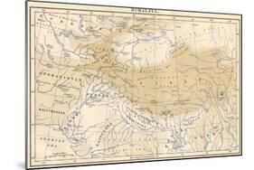 Map of Himalaya Region of Asia, 1870s-null-Mounted Giclee Print