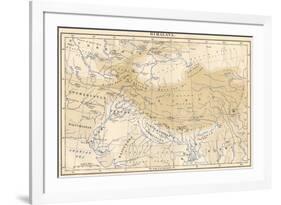 Map of Himalaya Region of Asia, 1870s-null-Framed Giclee Print