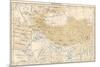 Map of Himalaya Region of Asia, 1870s-null-Mounted Giclee Print