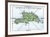 Map of Hispaniola in 1534, from Cartography of Peter Martyr and Oviedo-null-Framed Giclee Print