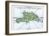 Map of Hispaniola in 1534, from Cartography of Peter Martyr and Oviedo-null-Framed Giclee Print
