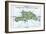 Map of Hispaniola in 1534, from Cartography of Peter Martyr and Oviedo-null-Framed Giclee Print