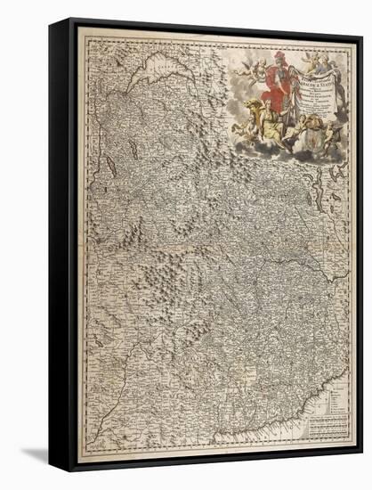 Map of Historical Region of Savoy-Nicolas Visscher-Framed Stretched Canvas