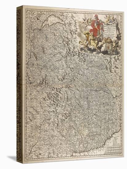 Map of Historical Region of Savoy-Nicolas Visscher-Stretched Canvas