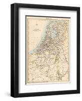 Map of Holland, 1870s-null-Framed Giclee Print