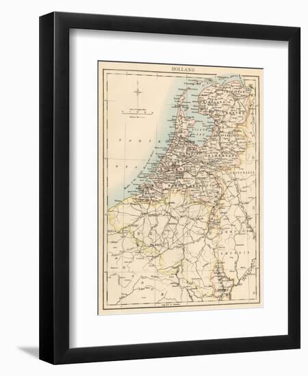 Map of Holland, 1870s-null-Framed Giclee Print