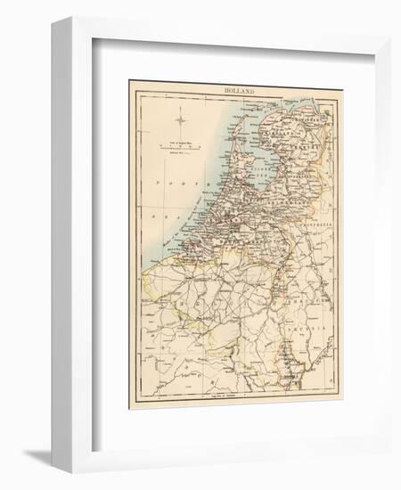 Map of Holland, 1870s-null-Framed Giclee Print