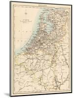 Map of Holland, 1870s-null-Mounted Giclee Print