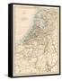 Map of Holland, 1870s-null-Framed Stretched Canvas