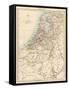 Map of Holland, 1870s-null-Framed Stretched Canvas