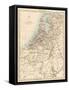 Map of Holland, 1870s-null-Framed Stretched Canvas