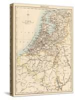Map of Holland, 1870s-null-Stretched Canvas