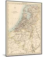 Map of Holland, 1870s-null-Mounted Giclee Print