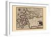 Map of Holland-Pieter Van der Keere-Framed Art Print