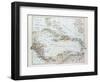 Map of Honduras Nicaragua Costa Rica the Northern Part of Columbia Venezuela Cuba 1899-null-Framed Giclee Print