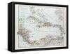 Map of Honduras Nicaragua Costa Rica the Northern Part of Columbia Venezuela Cuba 1899-null-Framed Stretched Canvas