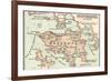 Map of Hong Kong (C. 1900), Maps-Encyclopaedia Britannica-Framed Premium Giclee Print