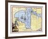 Map of Hudson's Bay, Canada, Showing Hudson's Strait, c.1722-null-Framed Giclee Print