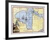 Map of Hudson's Bay, Canada, Showing Hudson's Strait, c.1722-null-Framed Giclee Print