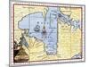 Map of Hudson's Bay, Canada, Showing Hudson's Strait, c.1722-null-Mounted Giclee Print