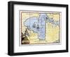 Map of Hudson's Bay, Canada, Showing Hudson's Strait, c.1722-null-Framed Giclee Print