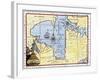 Map of Hudson's Bay, Canada, Showing Hudson's Strait, c.1722-null-Framed Giclee Print