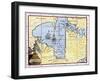 Map of Hudson's Bay, Canada, Showing Hudson's Strait, c.1722-null-Framed Giclee Print