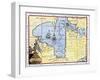 Map of Hudson's Bay, Canada, Showing Hudson's Strait, c.1722-null-Framed Giclee Print