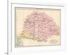 Map of Hungary, 1870s-null-Framed Giclee Print