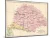 Map of Hungary, 1870s-null-Mounted Giclee Print