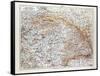 Map of Hungary 1899-null-Framed Stretched Canvas