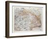 Map of Hungary 1899-null-Framed Giclee Print