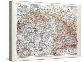 Map of Hungary 1899-null-Stretched Canvas