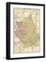 Map of Huntingdonshire and Cambridgeshire, England, 1870s-null-Framed Giclee Print