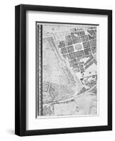 Map of Hyde Park Corner, Grosvenor Square and Tyburn, 1746 (Litho)-John Rocque-Framed Giclee Print