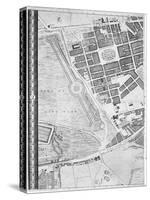 Map of Hyde Park Corner, Grosvenor Square and Tyburn, 1746 (Litho)-John Rocque-Stretched Canvas