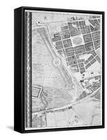 Map of Hyde Park Corner, Grosvenor Square and Tyburn, 1746 (Litho)-John Rocque-Framed Stretched Canvas