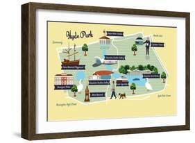 Map of Hyde Park-Claire Huntley-Framed Giclee Print