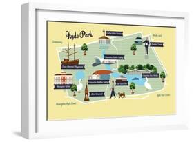 Map of Hyde Park-Claire Huntley-Framed Giclee Print