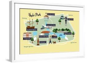 Map of Hyde Park-Claire Huntley-Framed Giclee Print