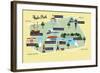 Map of Hyde Park-Claire Huntley-Framed Giclee Print