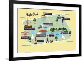 Map of Hyde Park-Claire Huntley-Framed Giclee Print