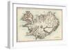 Map of Iceland, 1870s-null-Framed Giclee Print