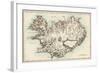 Map of Iceland, 1870s-null-Framed Giclee Print