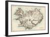 Map of Iceland, 1870s-null-Framed Giclee Print