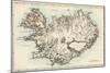 Map of Iceland, 1870s-null-Mounted Giclee Print
