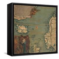 Map of Iceland, Scotland, Norway and Sweden-Giustino Menescardi-Framed Stretched Canvas