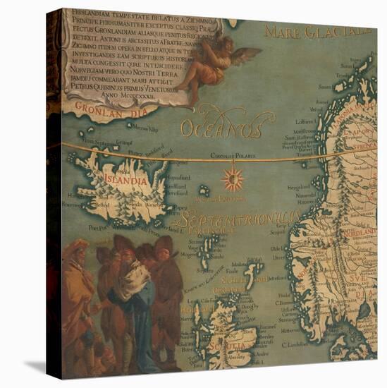 Map of Iceland, Scotland, Norway and Sweden-Giustino Menescardi-Stretched Canvas