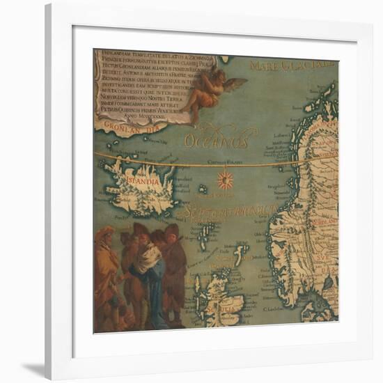 Map of Iceland, Scotland, Norway and Sweden-Giustino Menescardi-Framed Giclee Print